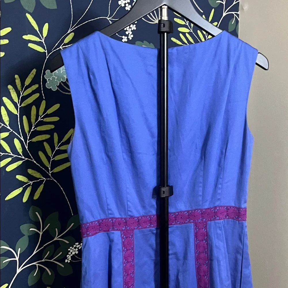 Nanette Lepore Blue and Purple Mini Dress Size 6 - Picture 7 of 9
